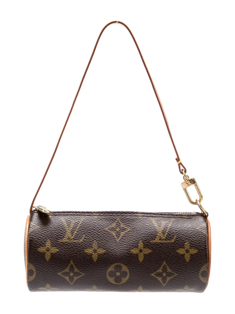 Louis Vuitton Brown Monogram Cylinder Shoulder Bag with Gold Hardware